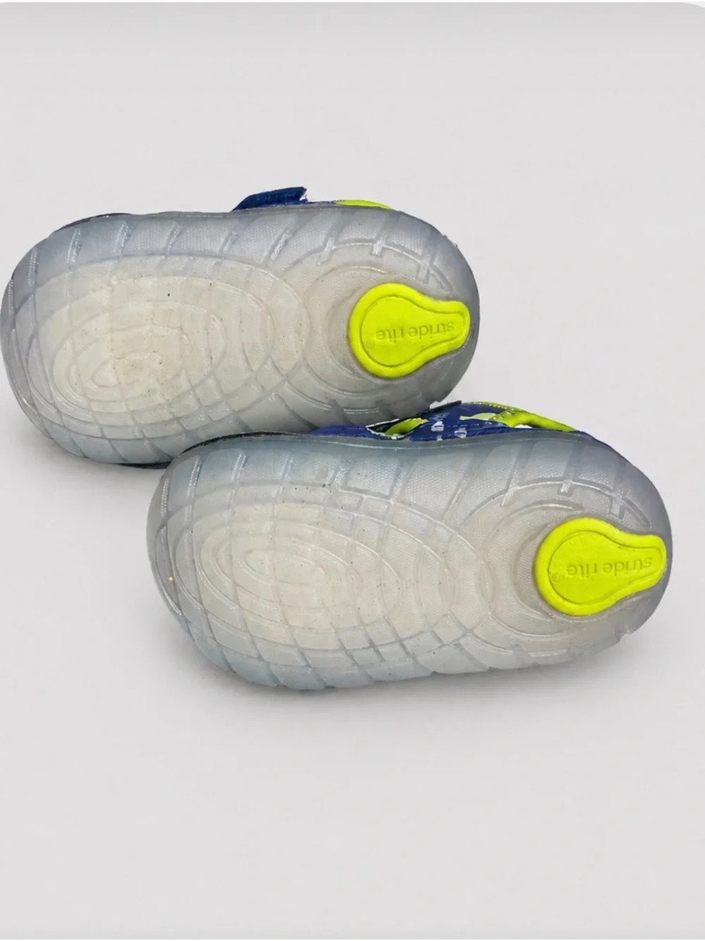 Stride Rite Blue & Lime Ocean Motif Kids Water Shoes